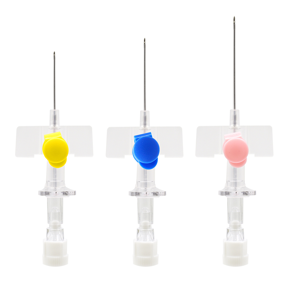 Medical Consumables Sterile Disposable 18G 20G 22G 24G Arterial & Venous Indwelling Needle IV Cannula With Wings With Port
