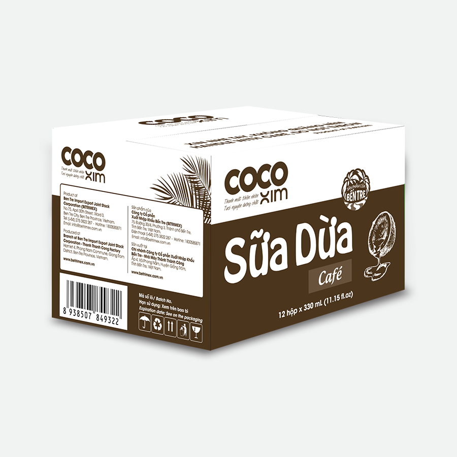 330 мл Tetra Pack Prisma Cocoxim кокосовое молоко кофе без глютена