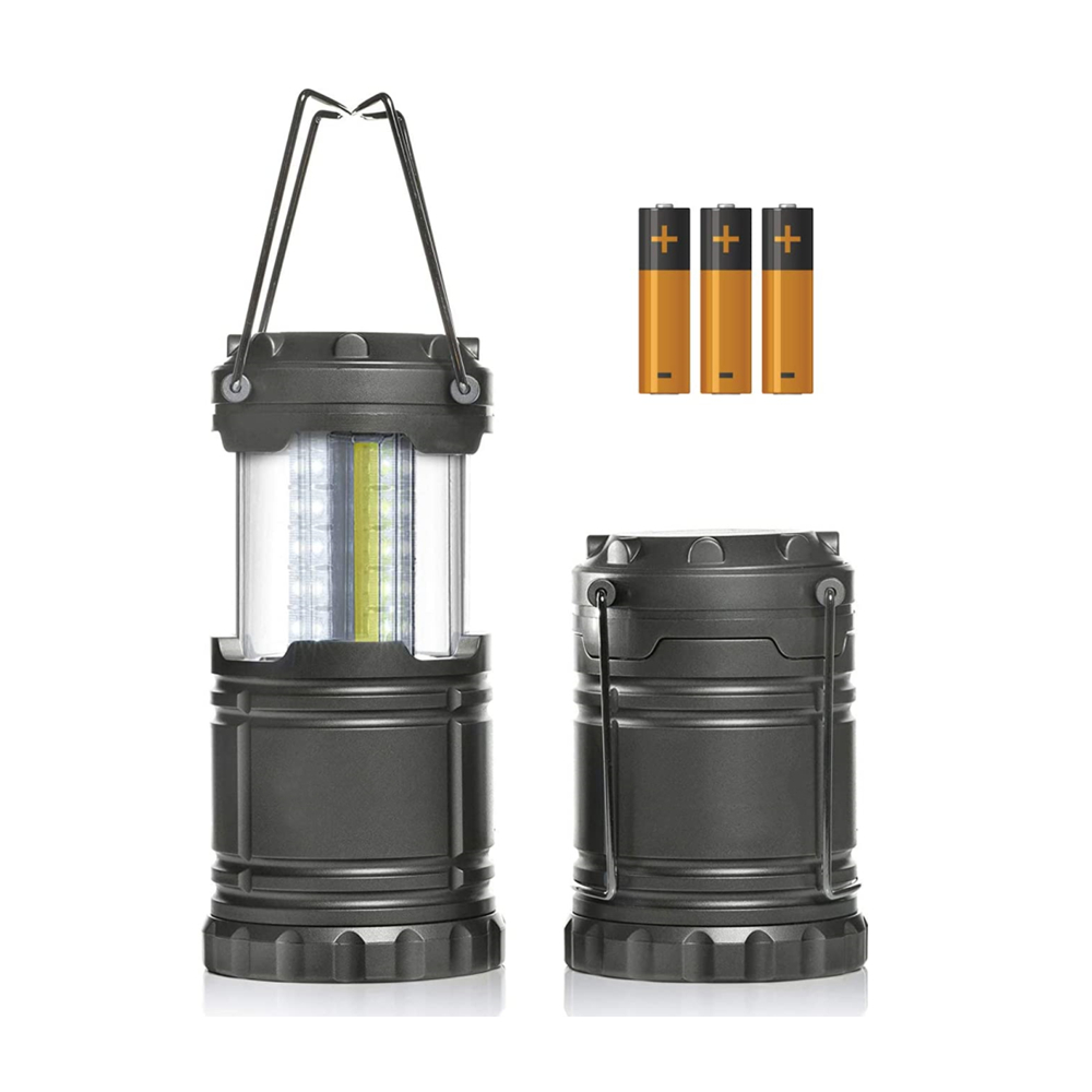 Portable Pop Up Indoor/Outdoor Camping Lantern + Waterproof Emergency Flashlight w/LED Lights (300 Lumens) for Backpacking