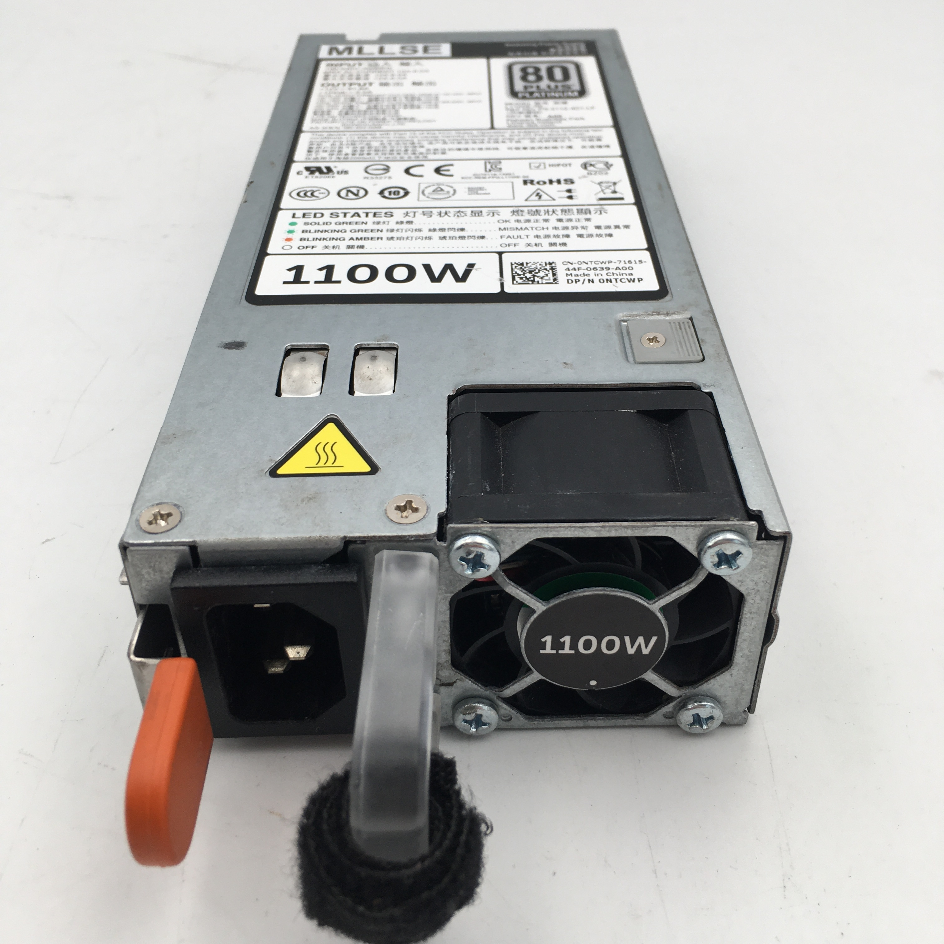 Оригинальный для DELL R620 R720 блок питания 1100W L1100E-S0 E1100E-S0 YT39Y ntcwp полностью протестирована