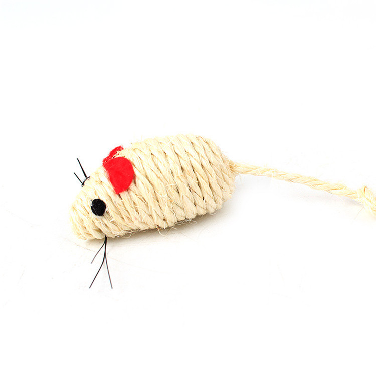 Cheap Cat Scratcher Natural Sisal Interactive Toys Cute Animal Style Cat Scratch Ball