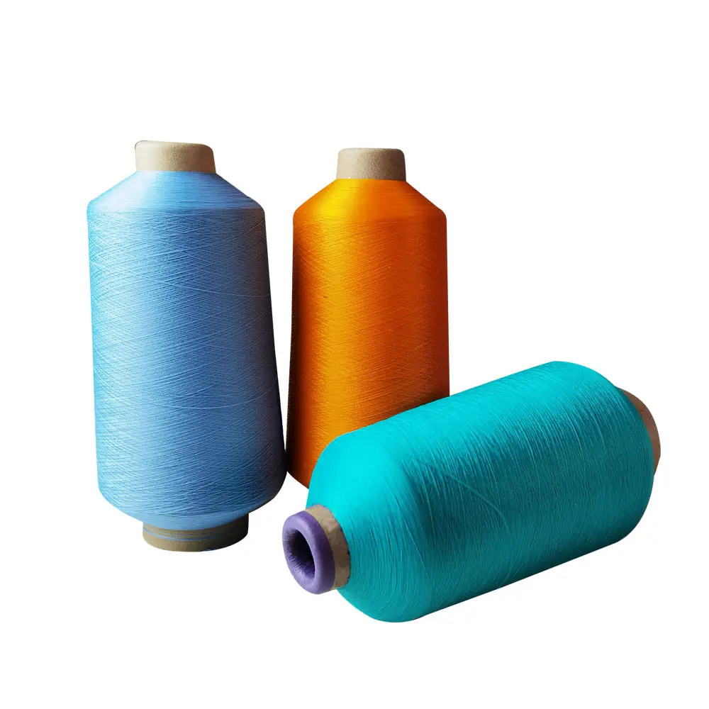 Hot Sale China High Intermingled 100% Dope Dyed Polyester Yarn High Stretch Yarn