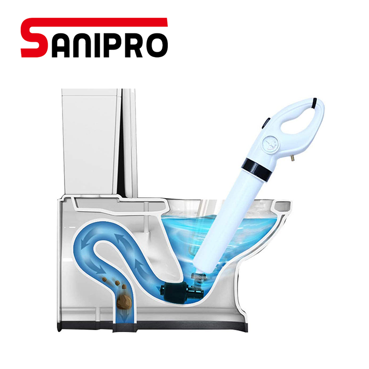 Sanipro мощный Плунжер для унитаза, ручной бластер для дренажа воздуха, дренажный Плунжер высокого давления, дренажный садок для туалета