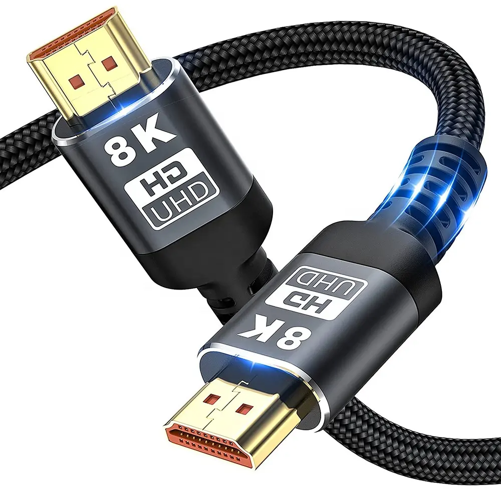 30% Off 8K HDMI Cable 2.1 48Gbps 6.6FT/2M, Highwings High Speed HDMI Braided Cord-4K@120Hz 8K@60Hz HDCP 2.2 & 2.3 HDMI Kabel