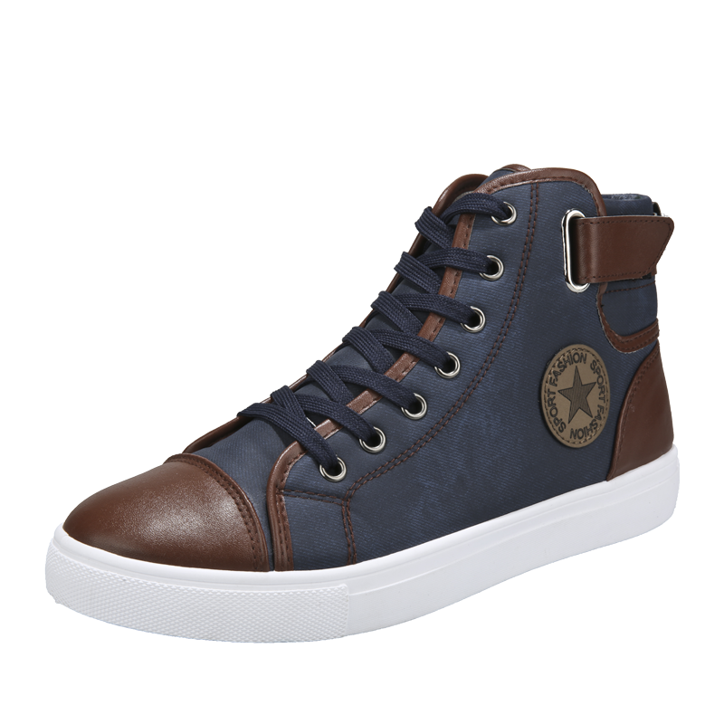 Zapatos Altos модное оригинальное качество удобные горяч-продавая PU мужская повседневная обувь черного цвета; Обувь с высоким берцем