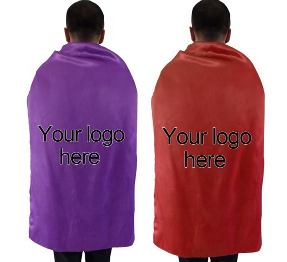wholesale unisex satin cheap custom printed festival Halloween cape