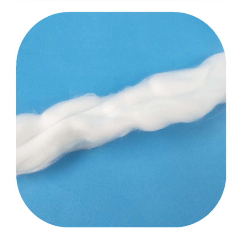 Polyamide nylon 6 staple fiber tops 2D*88mm semi-dull raw white virgin for wool yarn spinning