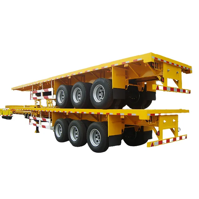 superlink 20ft 40ft flat-deck truck trailer shandong flat bed semi trailer