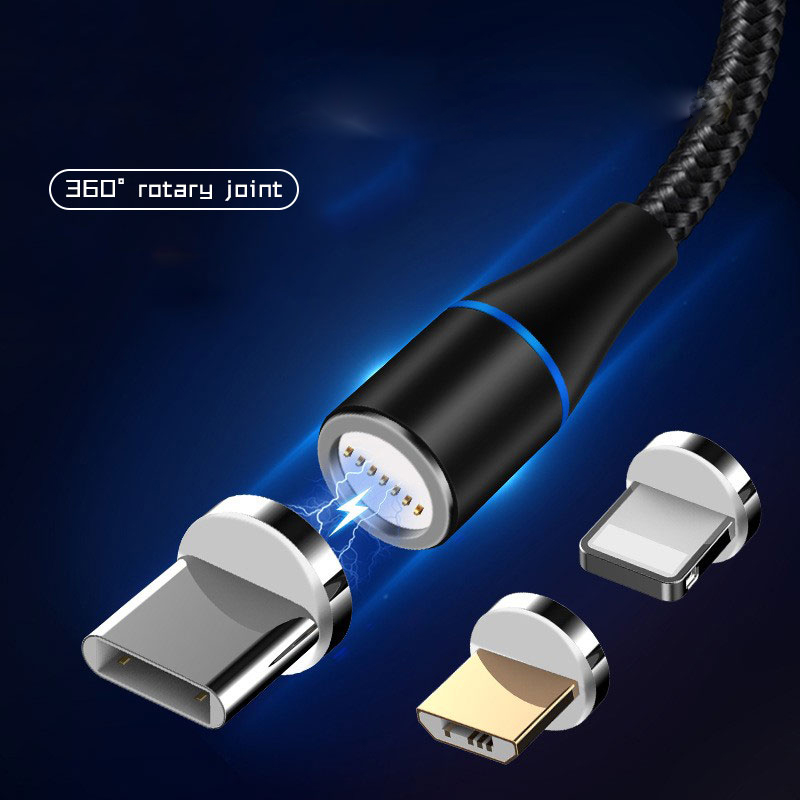 Amazon Лидер продаж 3 в 1 3 А Магнитный зарядный кабель Магнитный Micro Usb Type C Usb зарядный кабель для передачи данных