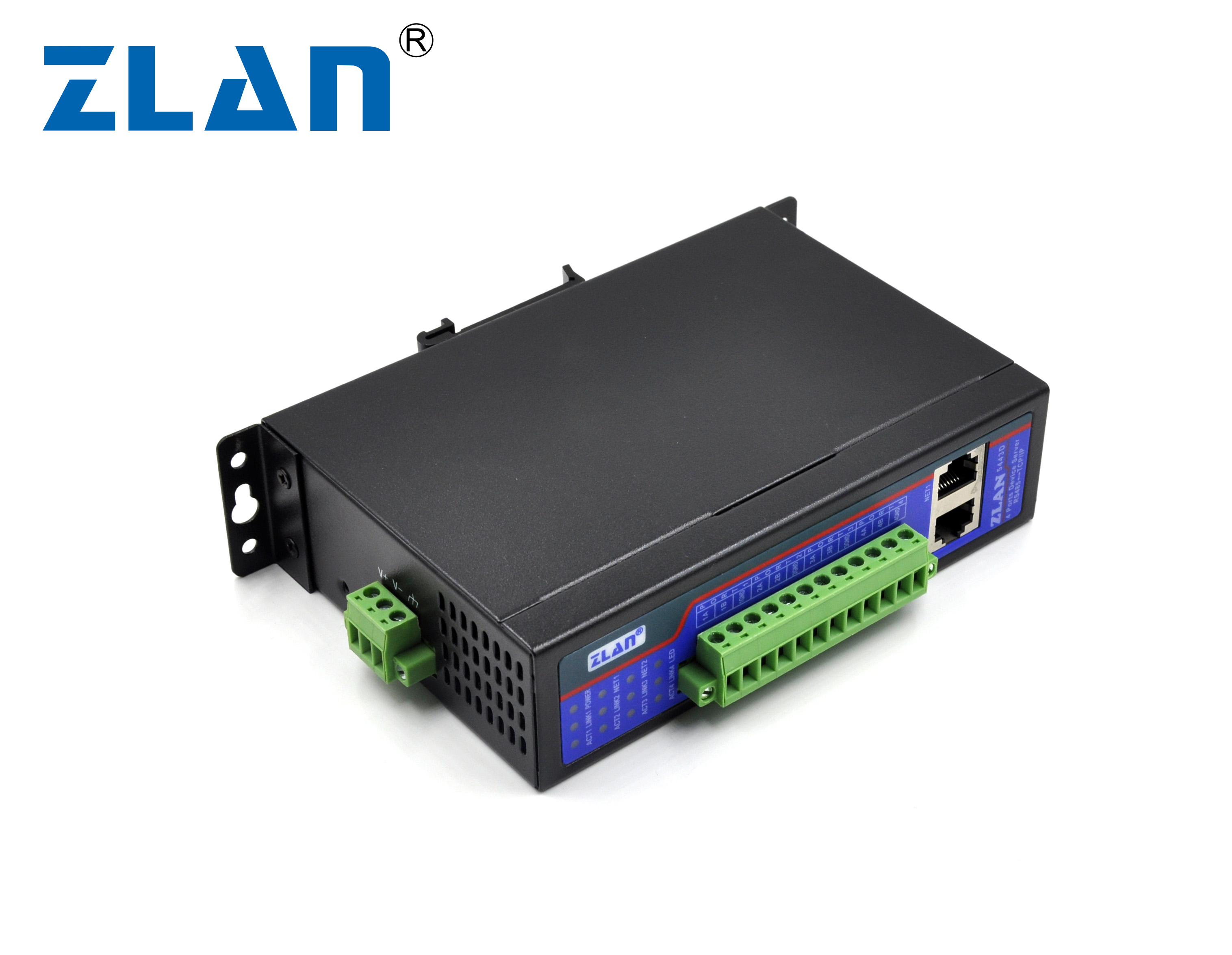ZLAN5443D 4 порта изоляции RS485 к Ethernet TCP IP конвертер Modbus RTU TCP шлюз последовательного устройства изоляции сервера