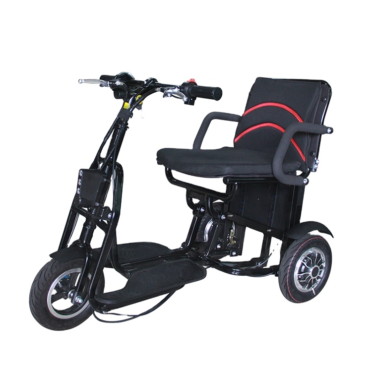 Kaiyang folding electric handicap three wheel scooter foldable elderly heavy duty disable 3 wheeled mobility scooter