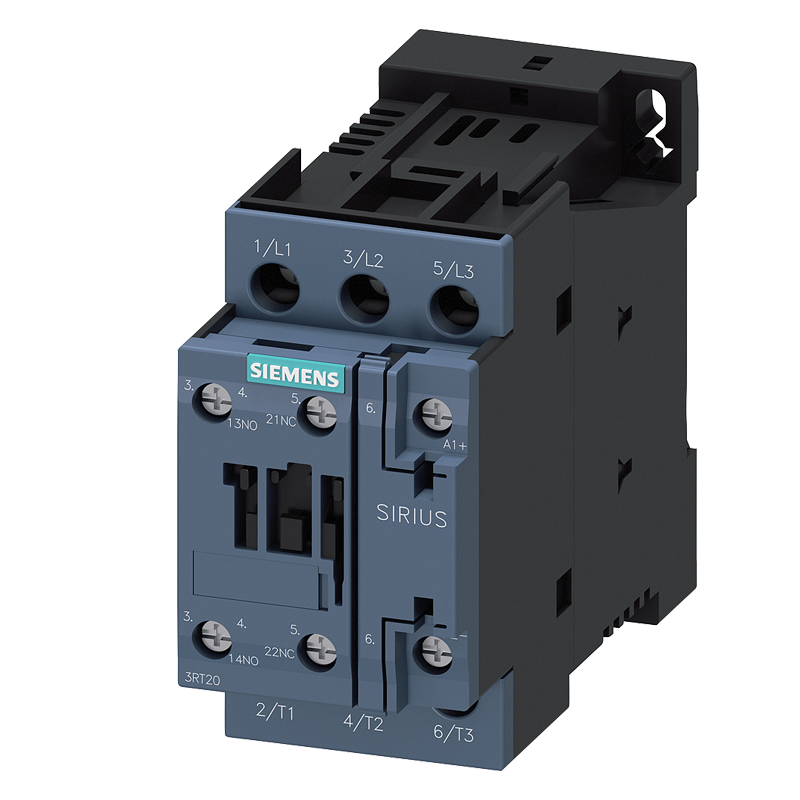 Siemens 3RT2025-1BB40, мощность контактор, 24V постоянного тока 3-полюсный, размер S0 винтовые клеммы