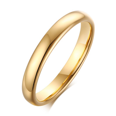 Новая мода 3 мм Пустой Брелок, вольфрамная сталь, позолоченное кольцо, 18K Бог Позолоченные световое кольцо для женщин ювелирные изделия от производителя