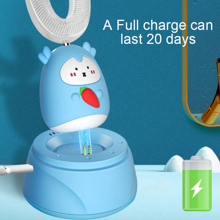 Food-Grade Silicone U Type Head Baby Sonic Electric Toothbrush For Toddlers With Uv Sterilizer