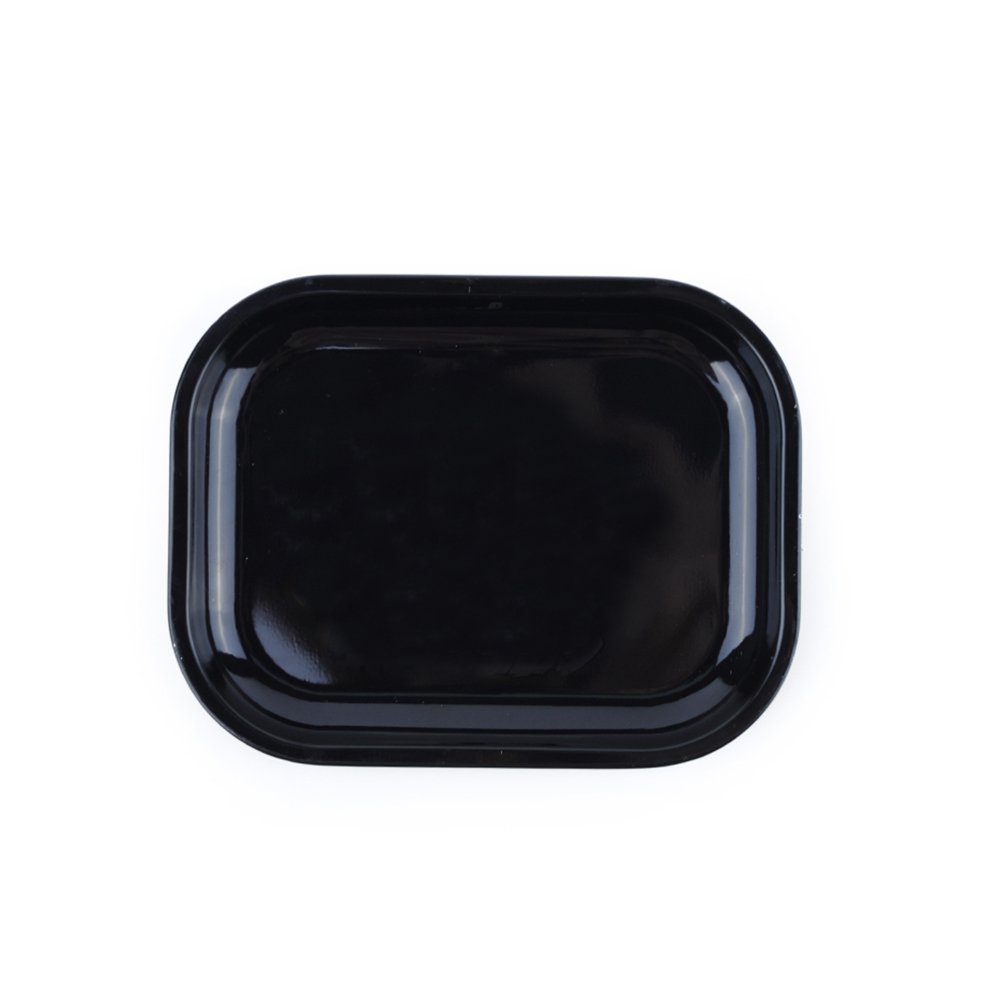 Yufan JL-003Z, оптовая продажа, сублимационный мини-логотип, набор для курения, черный магнитный металлический поднос из олова на заказ