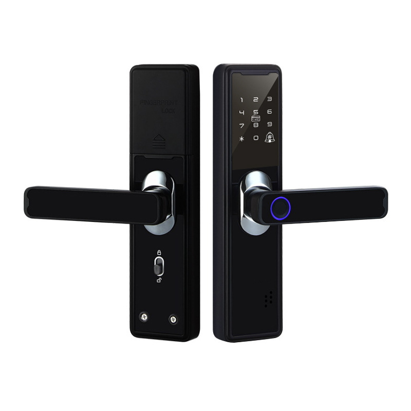 Tuya APP Door Handle With Lock Factory Direct Sale Ex-works Keyless Electronic Safety Digital Door Lock Smart Locks For Home