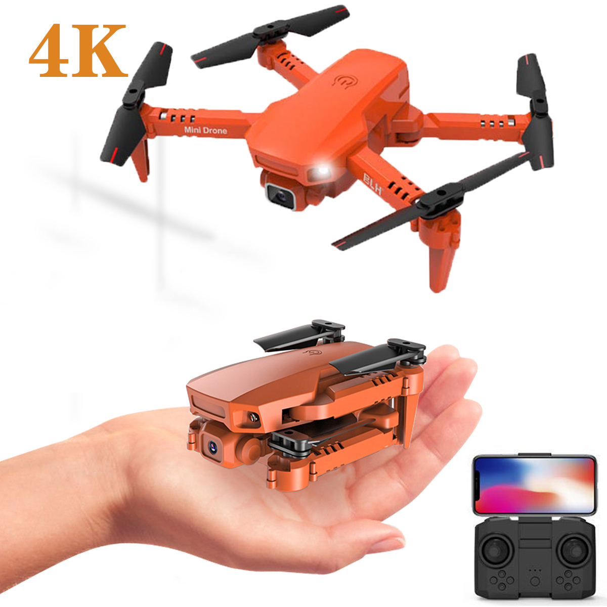 2021 Новый Дрон 4k HD Двойная камера 1080P WiFi Fpv визуальное позиционирование Дрон сохранение высоты Rc Квадрокоптер