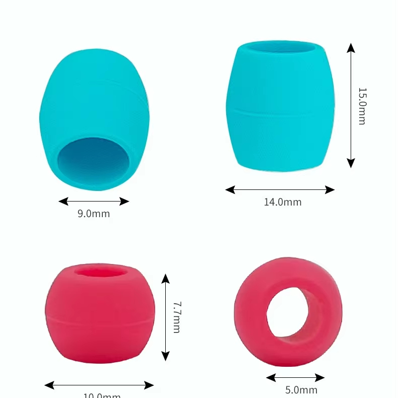 Custom Soft Silicone Rubber Hair Beads Household Hairdressing DIY Hair Extensions Hair Extension Tools