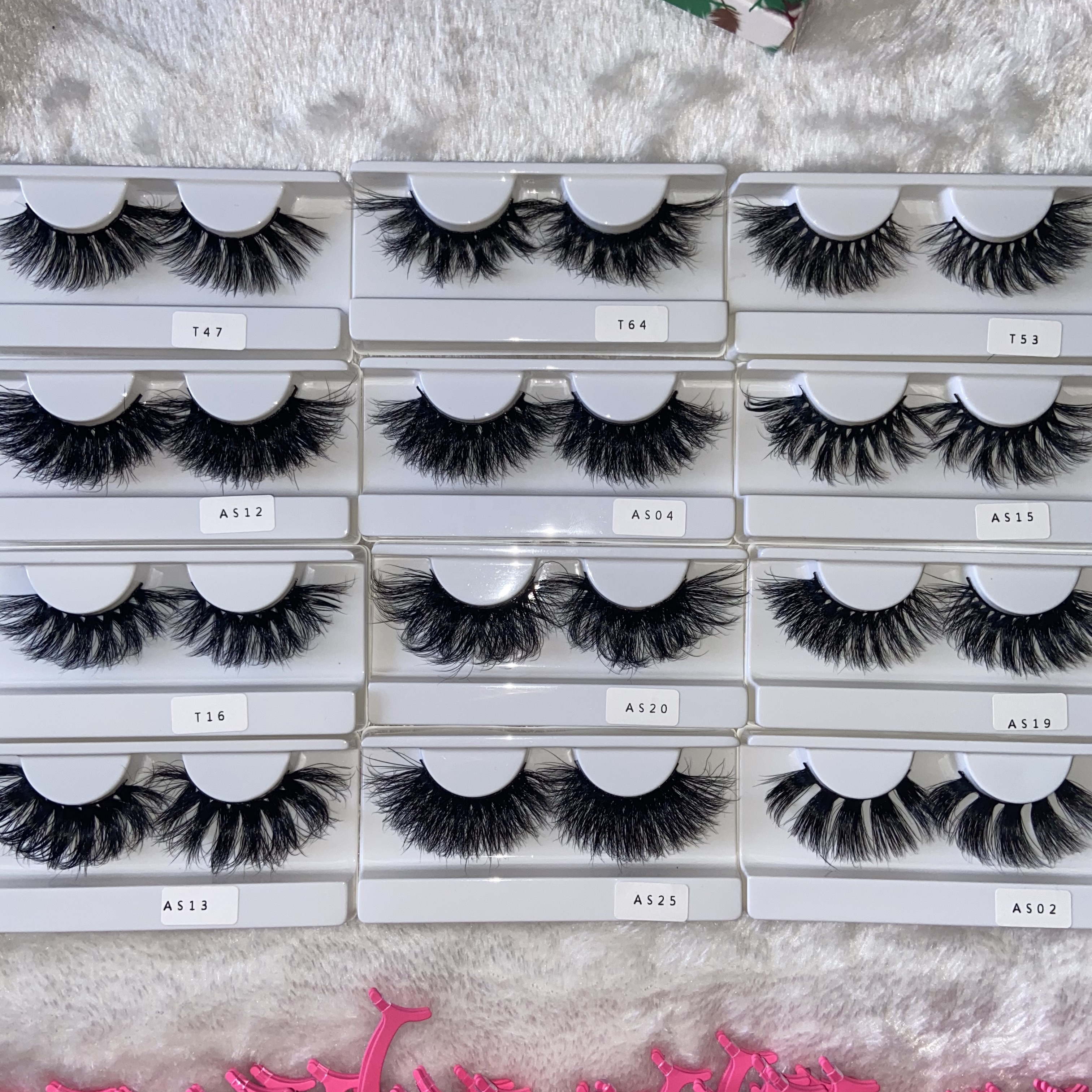 15mm/18mm/20mm/ 25mm eyelashes 3D mink lashes 100% mink lash 25MM mink eyelash