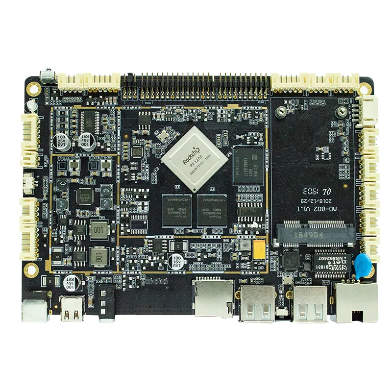 Rockchip ARM Android 7 Smart Kiosk Digital Signage Multiple Connectors Motherboard PCBA Board