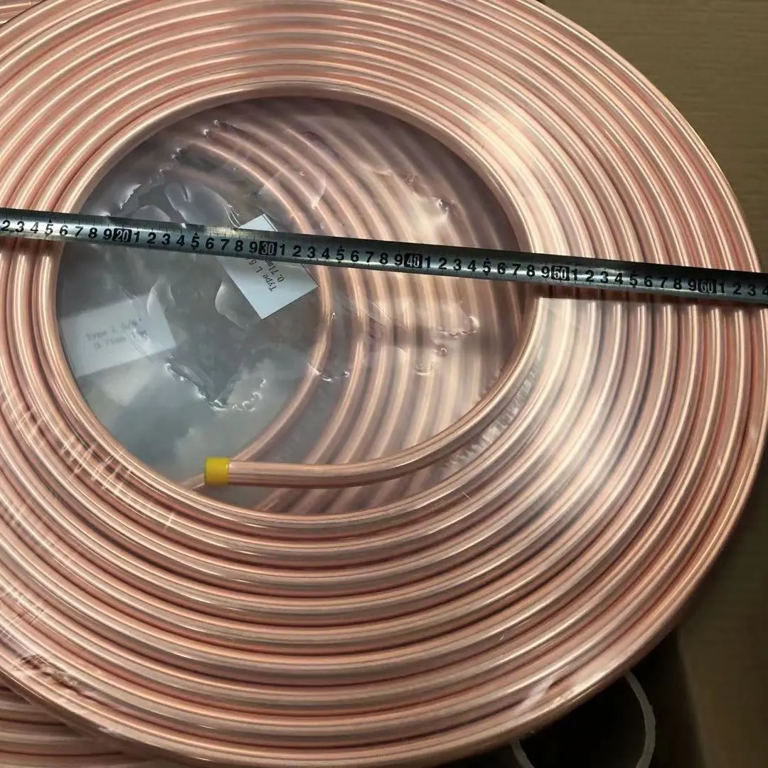 Copper pipe price 1/4 inch Air Conditioner ASTM  B280 coil copper tube