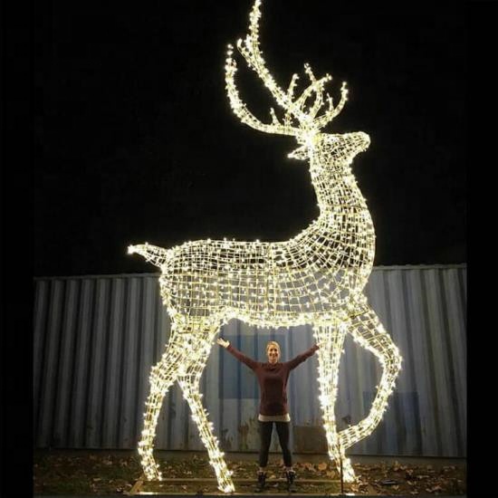 Customized Acrylic Across 3d Led Street Light Outdoor Christmas Motif Light For Street Decoration