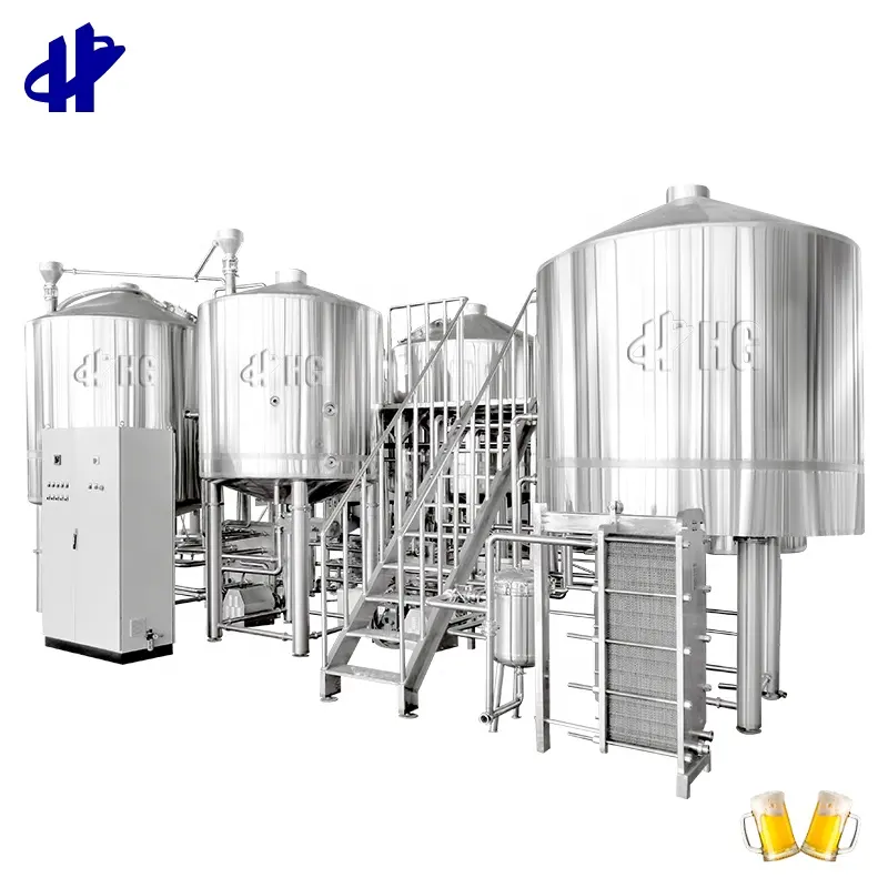 Brewery Equipment Manufacturer 5000L Turnkey Project Beer Brewery Equipment Whole Set Beer Fermenting Equipment High Quality Beer Making System