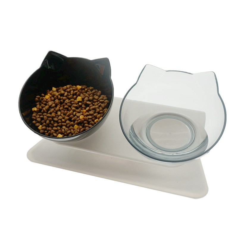 Amazon Non-Slip Double Cat Bowl Dog Bowl With Stand Pet Feeding Cat Water Bowl For Dogs Feeder Product Supplies