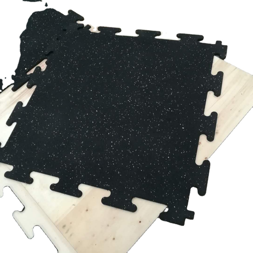 Interlocked gym mat GYM Rubber Tile fitness room rubber flooring