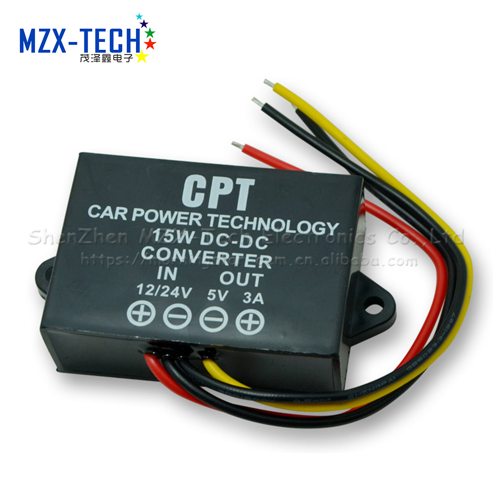 Waterproof 12V 24V to 5V 3A 10A DC-DC Step-Down Module Car Power Converter for LED display / Car navigator / CCTV Camera