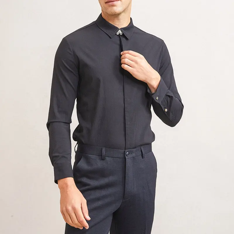 Huiquan Collar Shirt Men Compression Clothes For Design 2021 Cycling Logo Custom Stylish Fashion Half Sleeve Long Italian Full