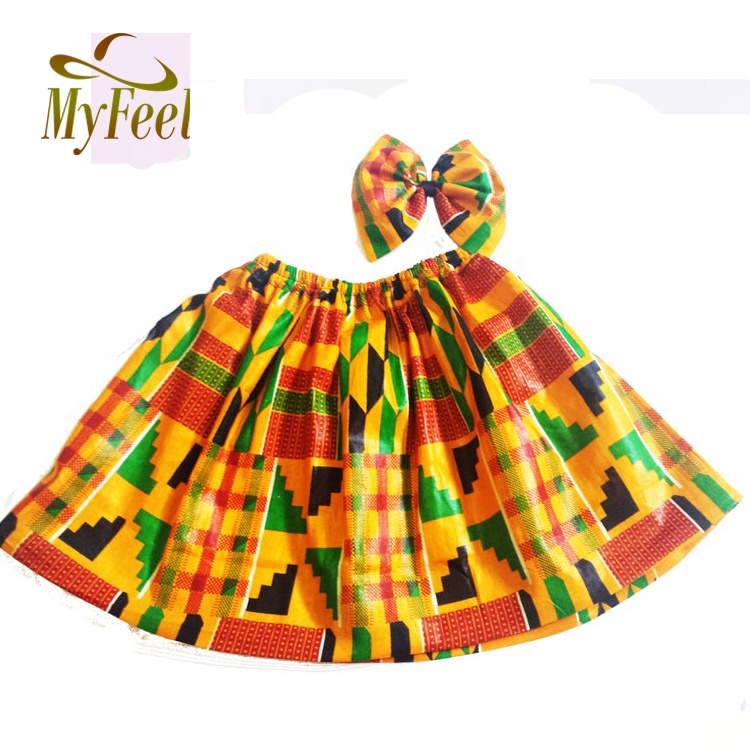 Юбка Kente Dashiki с Африканским принтом для девочек, 2 шт.