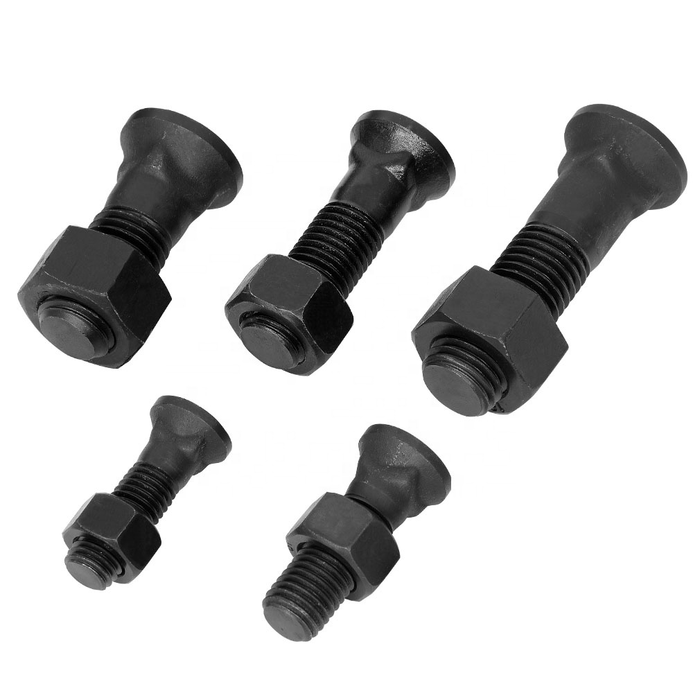 Китай m40 m28 m16 шестигранный фланец черный 8,8 gradestandard размер высокая прочность на растяжение плуг трек башмак болты и гайки
