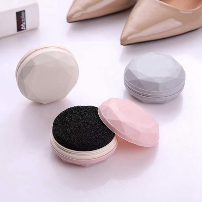 Portable Round Shape 3 color optional Shoe Shine Polish Sponge Brush