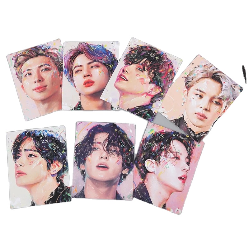Drop Shipping Wall South Korean Groups SUGA JIMIN JUNGKOOK V 5D BTS Diamond Painting
