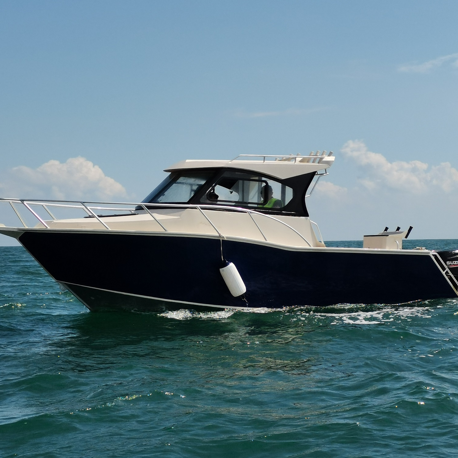 America popular fishing boat 25ft 7.7m welded aluminum cabin cruiser fishing boats with CE