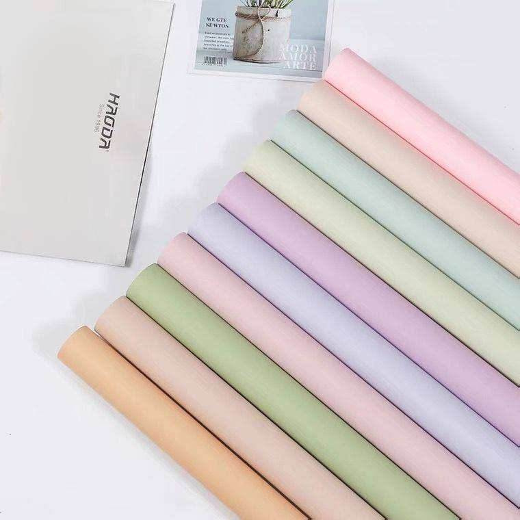 Multi Color Pink Blue Yellow Flower Customized Korean Wrapping Paper For Gifts Packaging