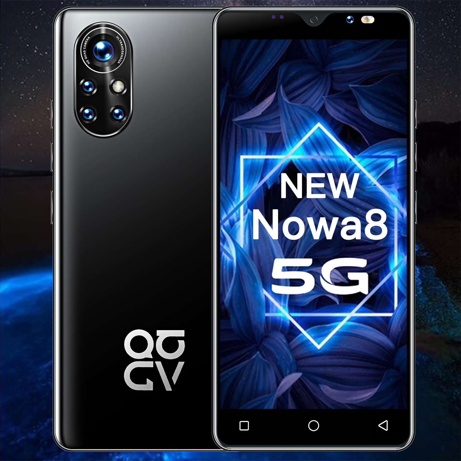 2021 5,0 ''дешевая Novo8 Pro разблокирован смартфон 3440x1440 10-ядерный Android10.0 4 Гб + 64 Гб 5G большой емкости для мобильного телефона