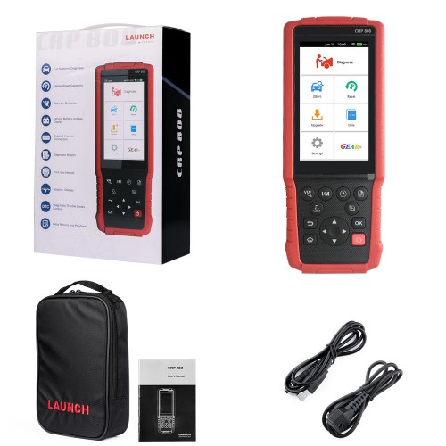 Диагностический инструмент Launch X431 Pro OBD2, прибор для диагностики с сбросом TPMS, для универсального автомобильного портативного сканера Launch CRP808