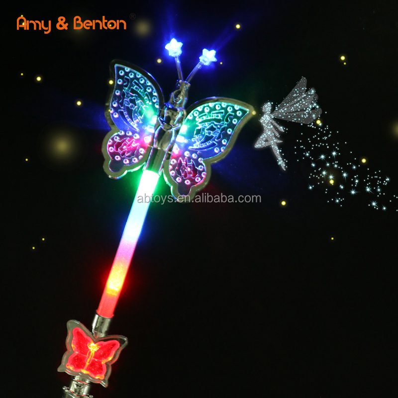Light Up Party Toys Girls Cute Butterfly Stick Wand Flashing Glow Toys Butterfly Led Light Wand From Amybenton