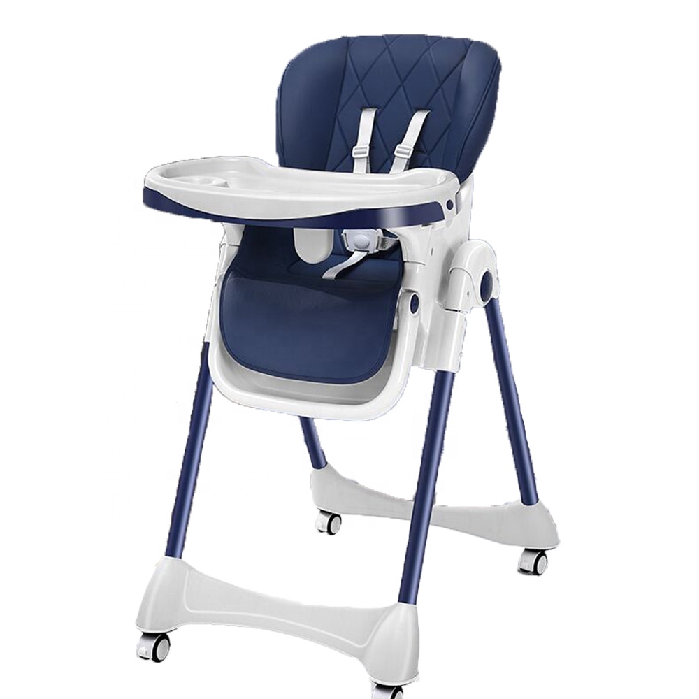 2021 Portable Adjustable Folding Luxury High Chair Dining Baby Feeding Chair 3 in 1 Children High Chair For Kids