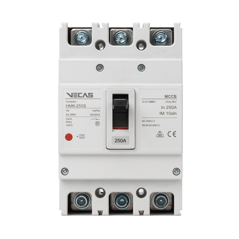 MCCB VECAS HM6-250S Series MCCB автоматический выключатель в литом корпусе 225 amp 250 amp 3 pole 4 pole 50/35KA поддержка OEM
