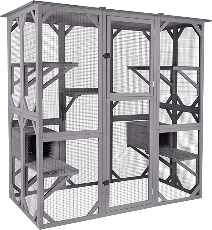 Большой деревянный домик для кошек, клетка, корпус для кошек Catio Kitty, манеж для улицы
