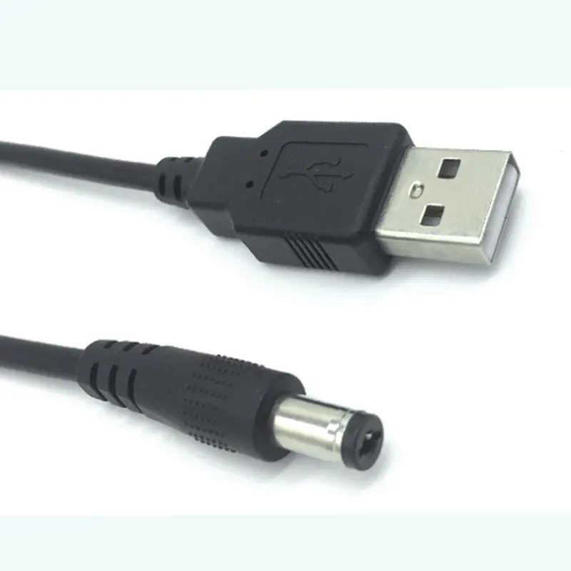 cantell 5V 3ft 6ft Black USB to dc5.5 plug cable 5v 9v dc3.5 1.35 Barrel Jack Charger dc 5.5 2.1 cable dc power Cable