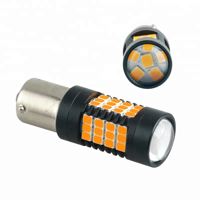 BAU15S 1156 1157 54SMD 2835 Светодиодные лампы для спереди указатели поворота указателя поворота DJ080-1156
