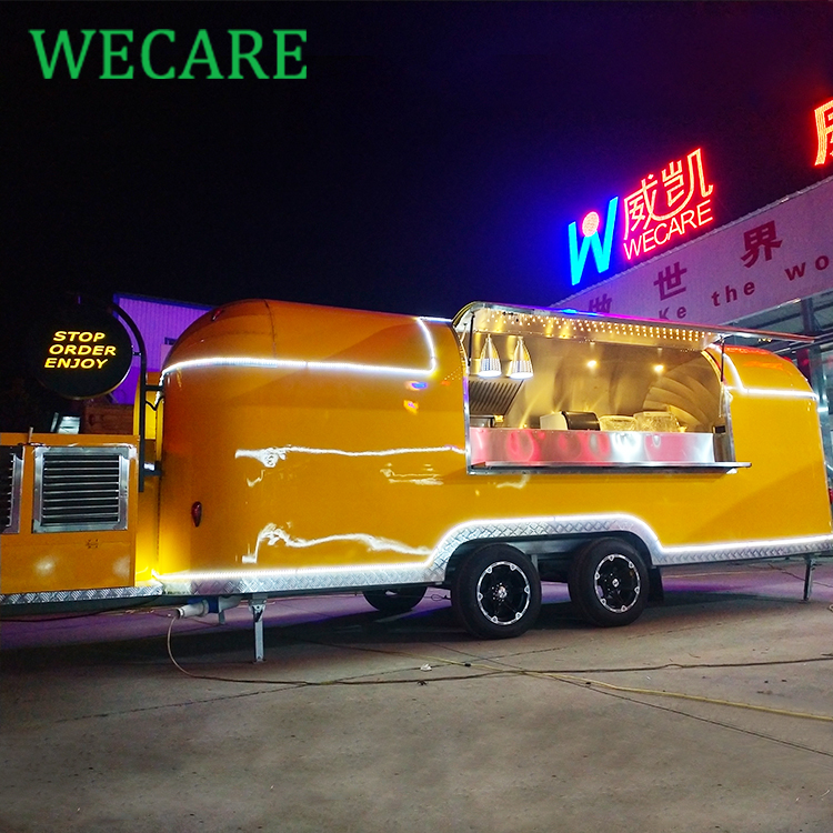Wecare концессия airstream прицеп для кейтеринга Мобильная тележка для фаст-фуда, Мобильная тележка с сертификатом CE