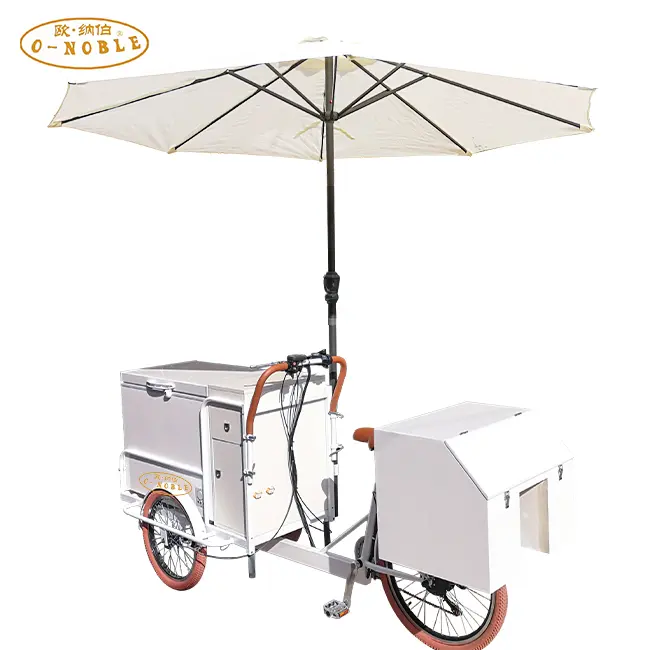 Electric Front Loading Motorized Solar Ice Cream Bike For Sale