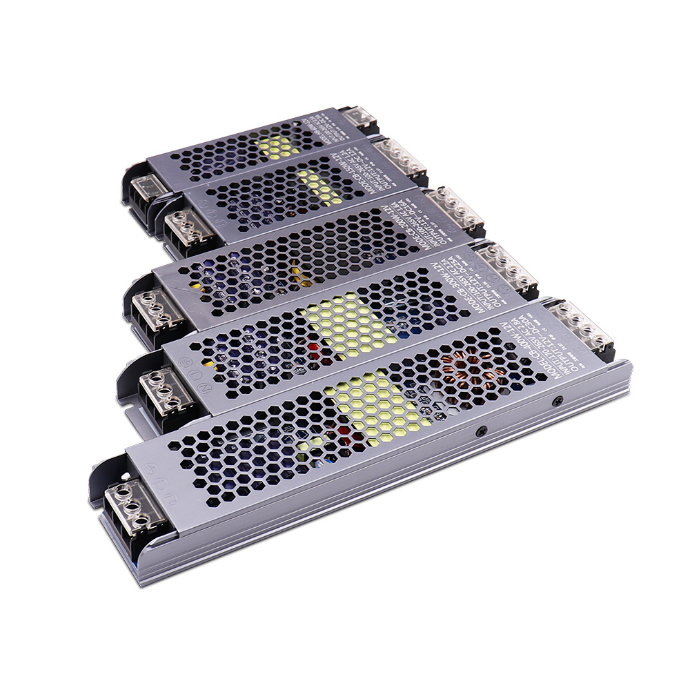 LED Strip Light Power Supply 24V 12V Transformer 60W 100W 150W 200W 300W 400W 500W AC DC LED Driver Converter Silent Super Thin