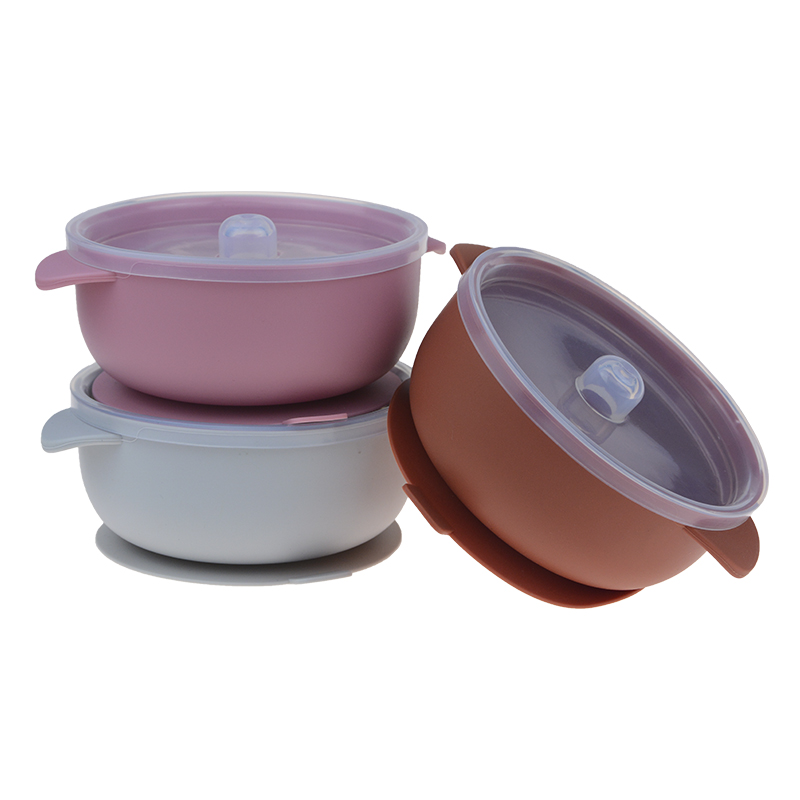 BPA Free 100% безопасная Пищевая силиконовая детская миска для кормления обучающая посуда набор детской посуды