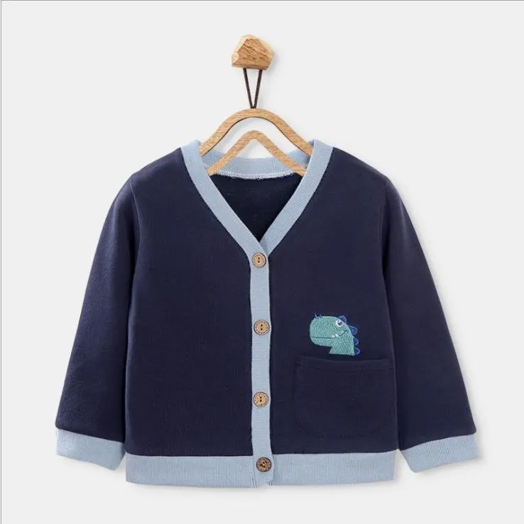 Leesourcing- fashional organic cotton spring-autumn baby knitted cardigan sweaters
